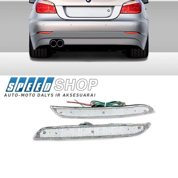 BMW 5 (E60) Galinio bamperio Led atšvaitai